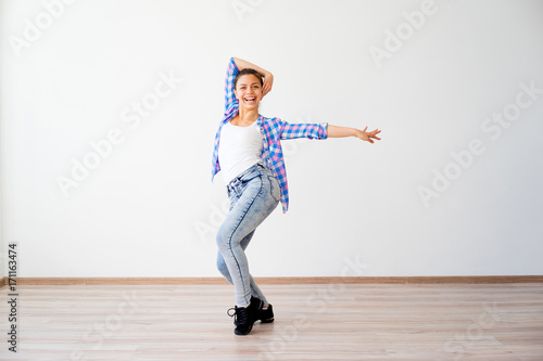 Portrait of a dancing girl