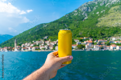 Pick up toast and drink beer, sailing on a yacht along the Boka Kotorska Bay.