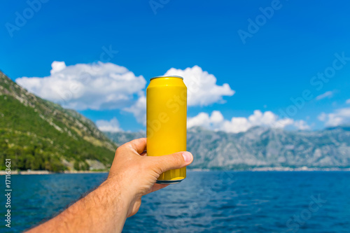 Pick up toast and drink beer, sailing on a yacht along the Boka Kotorska Bay.