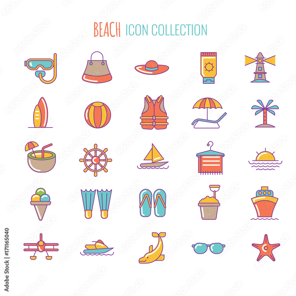Beach Icons Collection