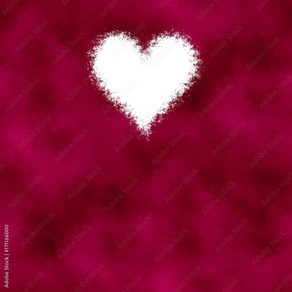 Burgundy red abstract spray white heart image background