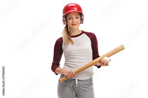 Female baseball player