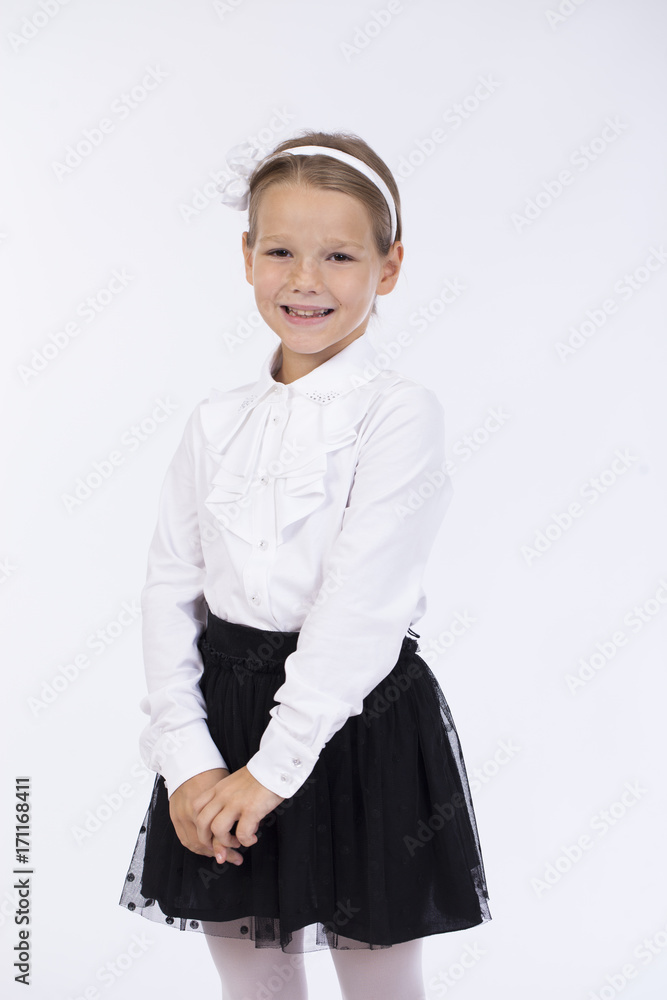 Happy blonde little girl Happy blonde little girl