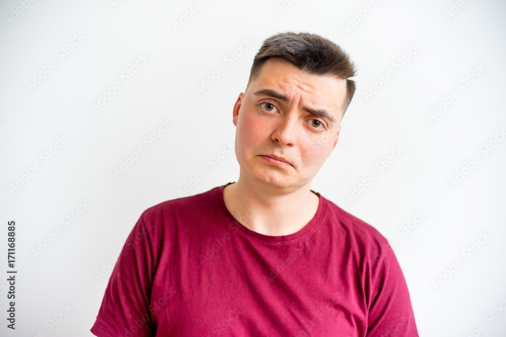 Obraz premium Man showing emotions
