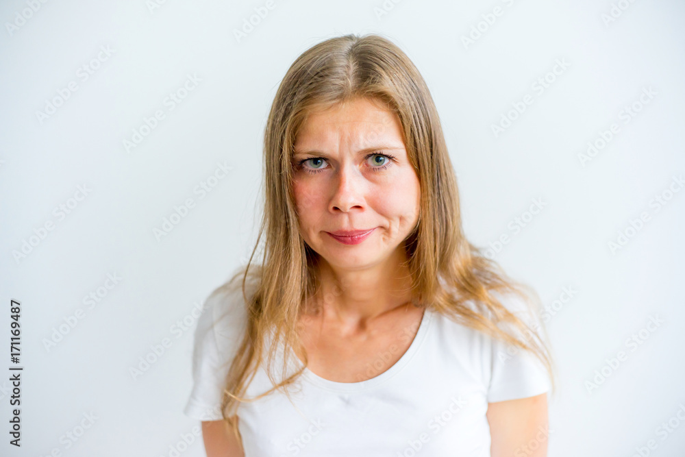 Woman showing emotions Woman showing emotions