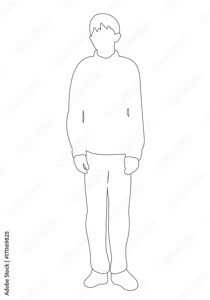vector, sketches, outlines boy vector, sketches, outlines boy