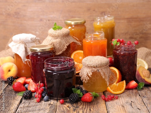 assorted fruit jam