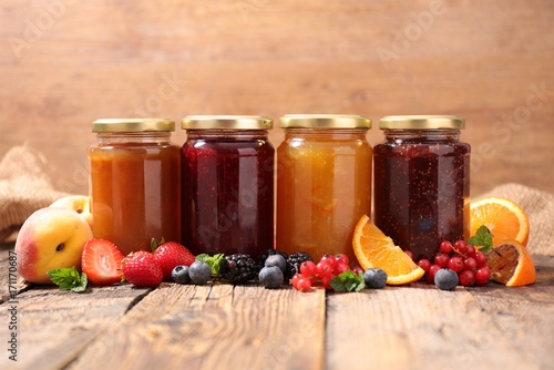 assorted fruit jam photo