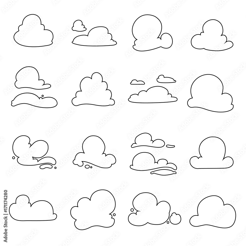 vector clouds shapes vector clouds shapes
