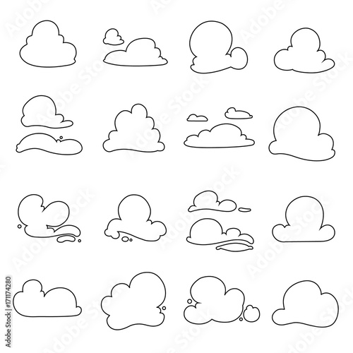 vector clouds shapes