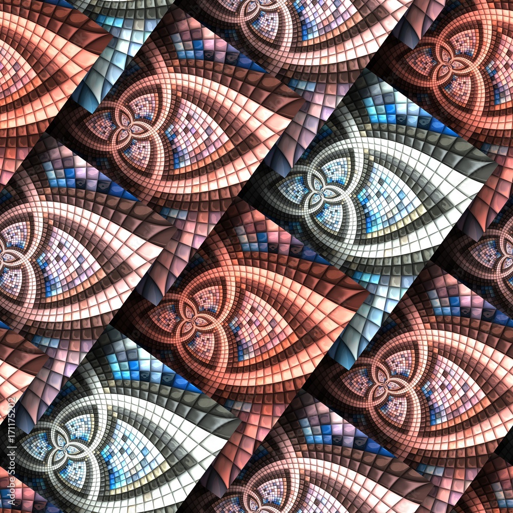 Naklejka premium 3D render seamless pattern background tile