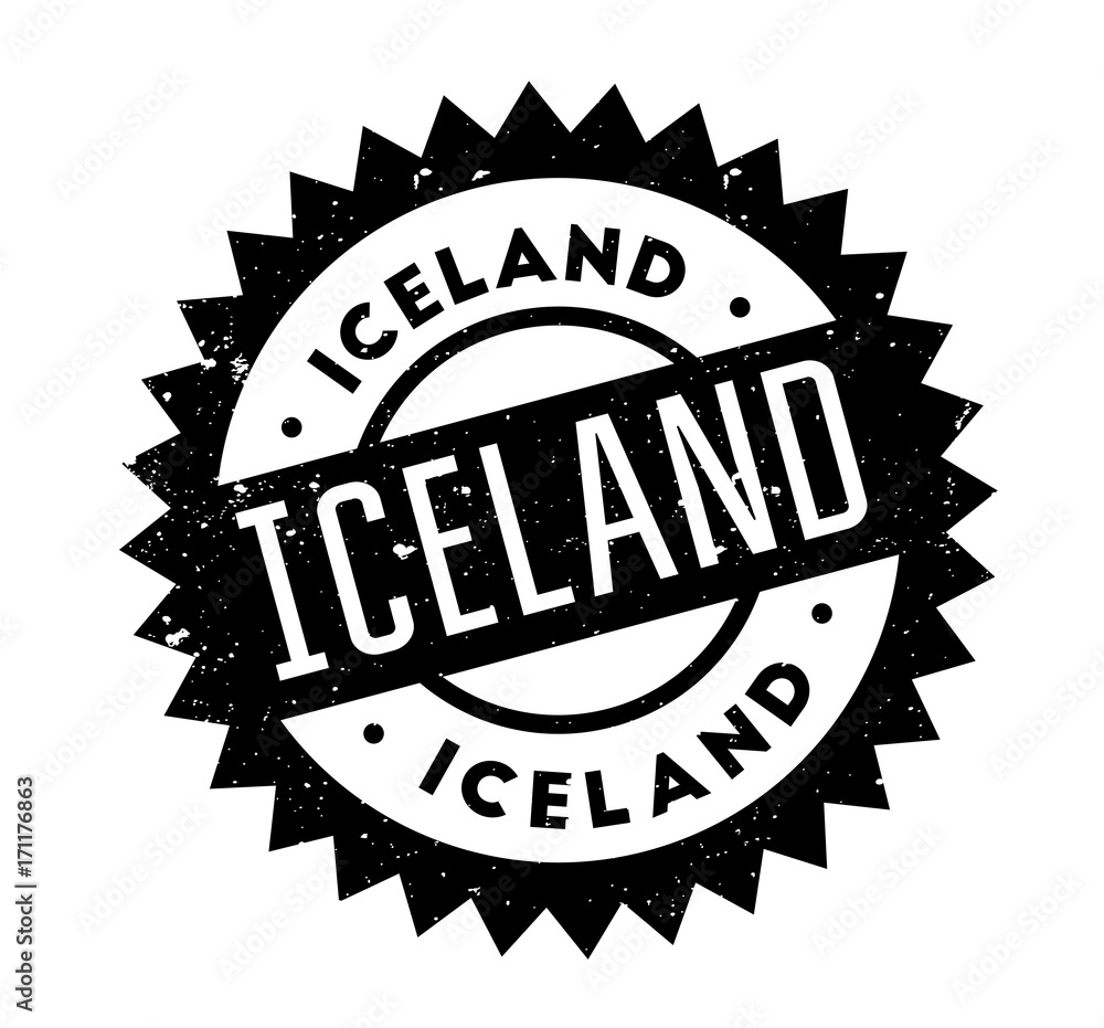 Iceland rubber stamp. Grunge design with dust scratches. Effects can be easily removed for a clean, crisp look. Color is easily changed. Iceland rubber stamp. Grunge design with dust scratches. Effects can be easily removed for a clean, crisp look. Color is easily changed.