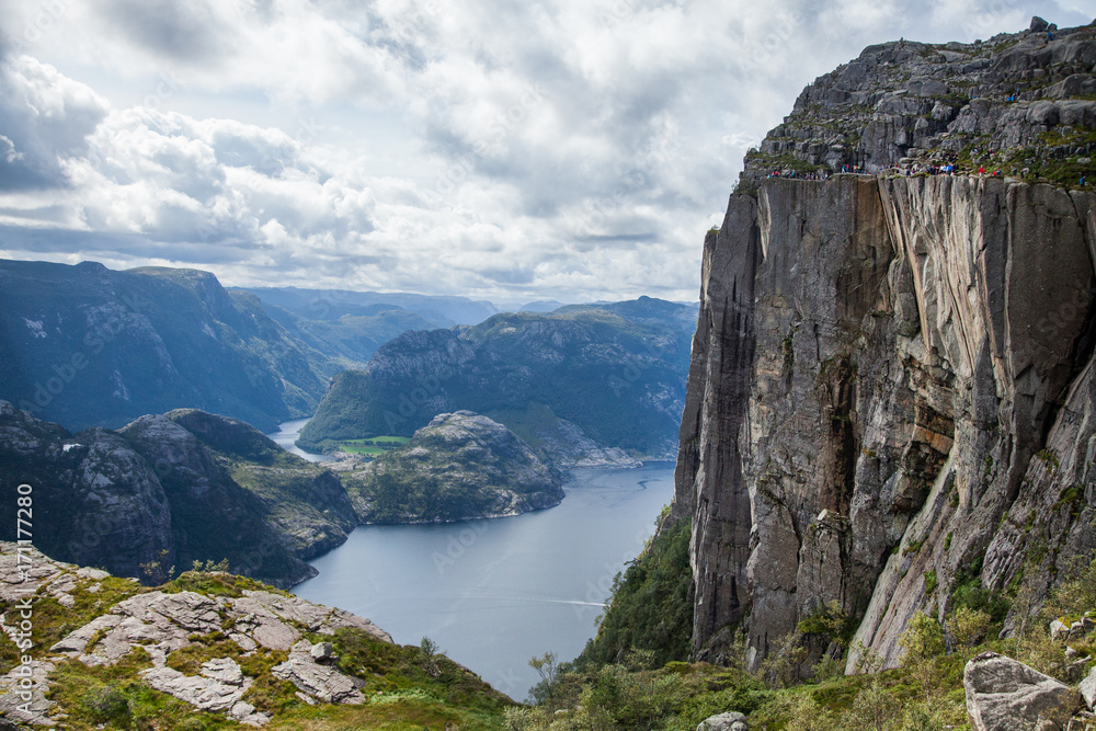 Colorful mountain scenes in Norway. Beautiful landscape of Norway, Scandinavia. Norway mountain landscape.