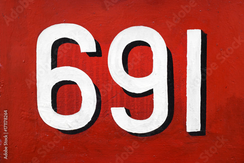 Number 691 against red background
