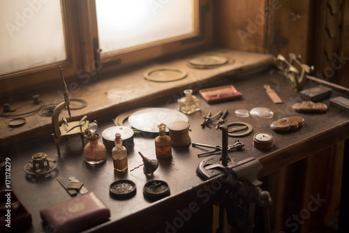 Old horology or watchmakers laboratory