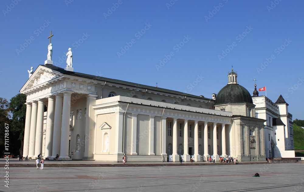 Obraz premium Cathedral of St. Stanislaus and St. Vladislav in Vilnius, Lithuania