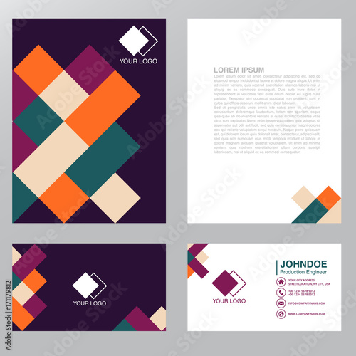 Corporate identity vector set