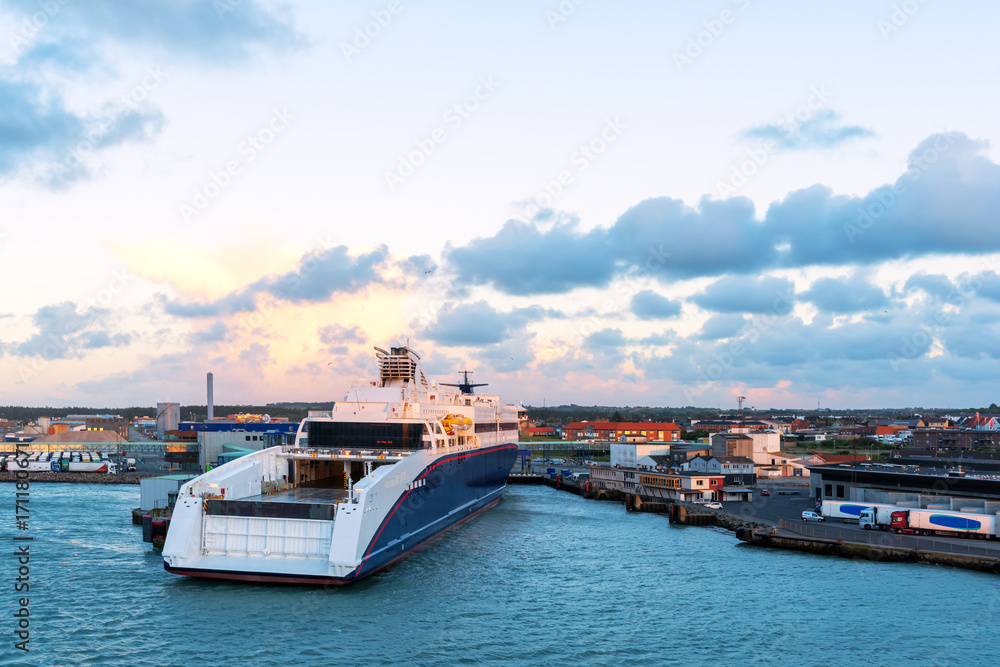 Fototapeta premium Cruise ferry from Hirtshal