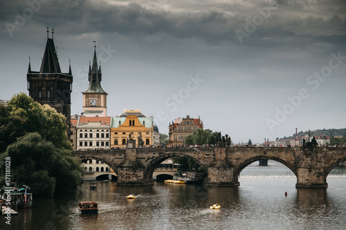 Vltava river in Prague, Czech Republic at the daytime