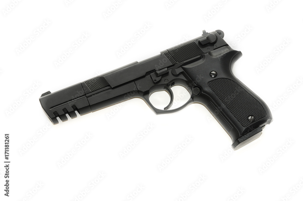 Pistol isolated on white background