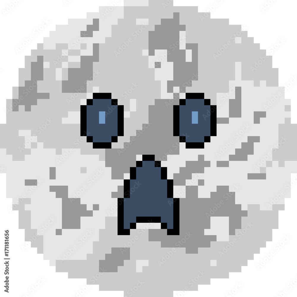 vector pixel art halloween moon vector pixel art halloween moon