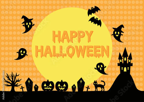 ハロウィン イラスト ロゴ 背景 オレンジ色 Stock Vector Adobe Stock ハロウィン イラスト ロゴ 背景 オレンジ色 Stock Vector Adobe Stock