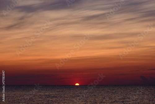 beautiful sunset over the sea © masyuk1989