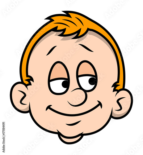 Wallpaper Mural Happy Cartoon Boy Face Torontodigital.ca