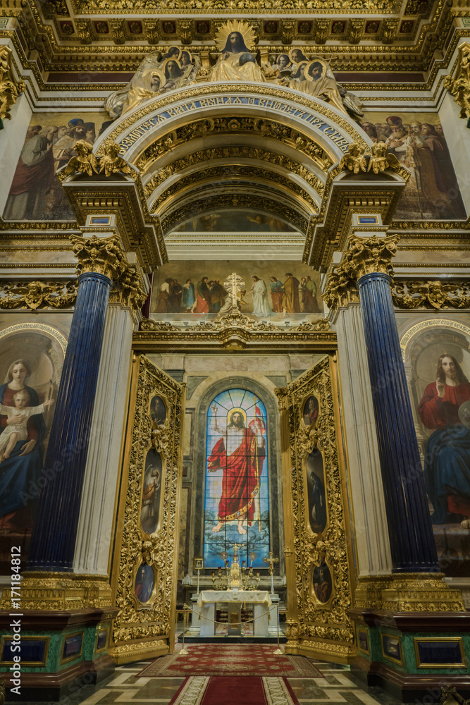 Altar of Isaac Cathedral in Saint Petersburg, Russia