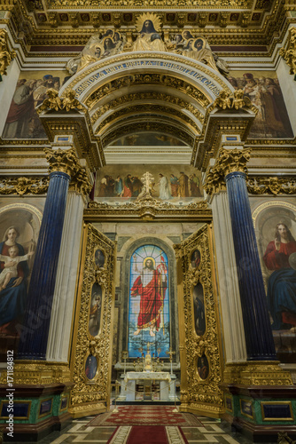 Altar of Isaac Cathedral in Saint Petersburg, Russia