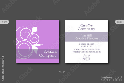 Wallpaper Mural Template Square Business Card Flower Design Torontodigital.ca