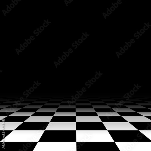 Black and white chess floor background