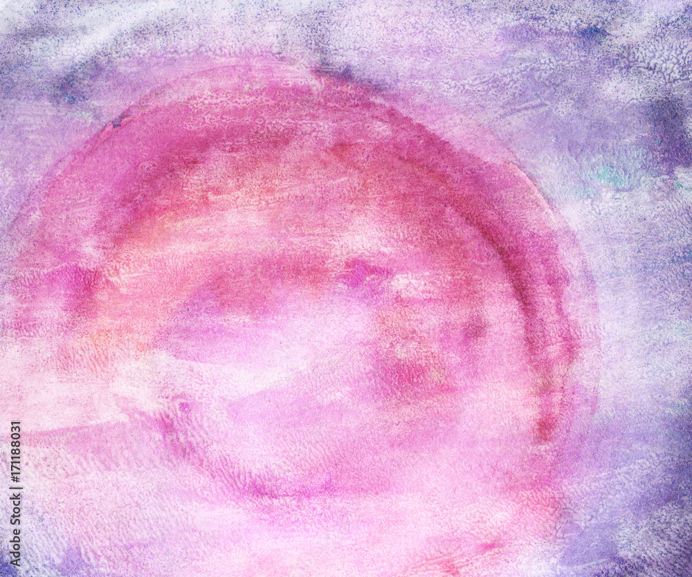 Fototapeta premium Abstract hand painted watercolor background. Decorative chaotic colorful texture for design. Hand drawn picture on paper. Handmade overlay backdrop.