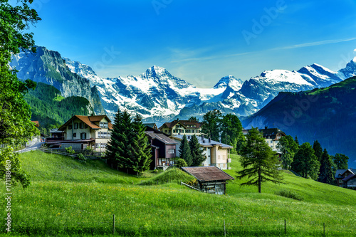 Swiss Alps with Jungfraujoch photo