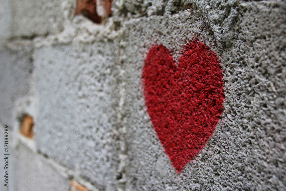 Heart on the old abonded house somewhere in the forest Heart on the old abonded house somewhere in the forest