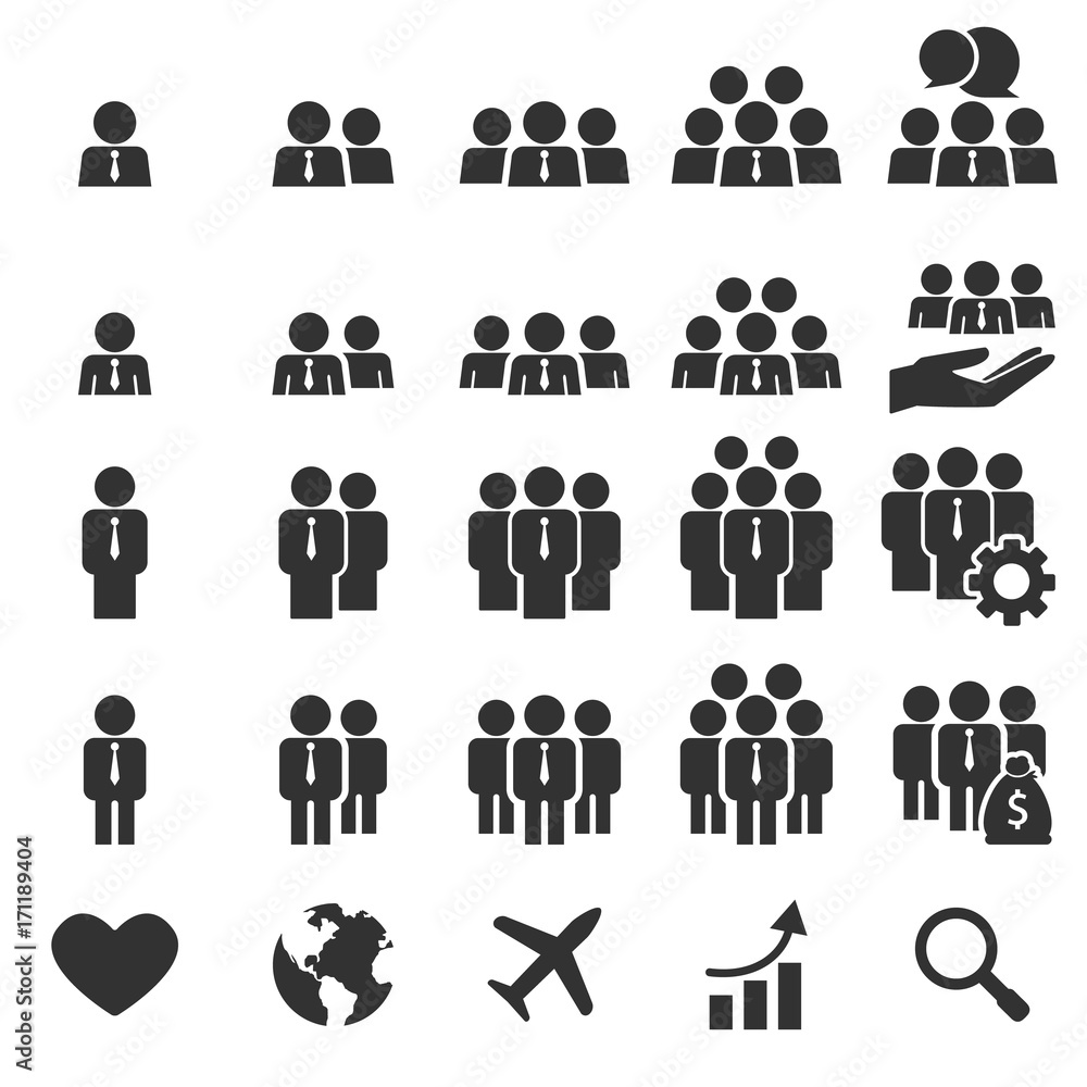 People Icons work group Team Vector People Icons work group Team Vector