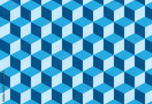 abstract vector of 3d blue hexagon geometric background