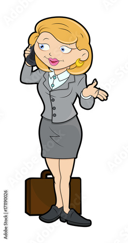 Cartoon Businesswoman Character Vector