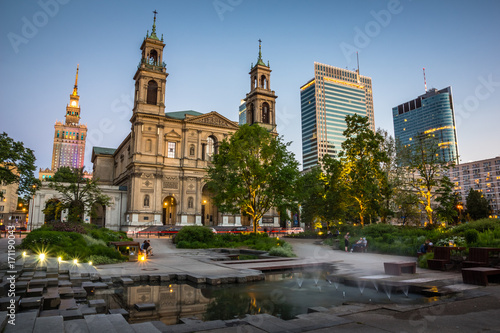 Church of All Saints in Grzybowski Square in Warsaw, Poland