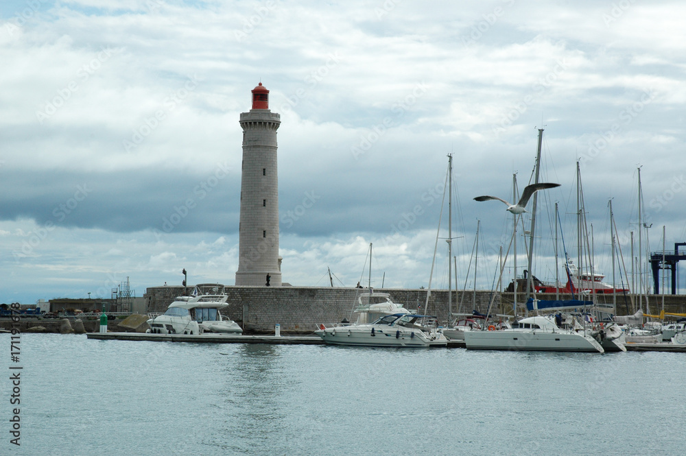 Séte, Hérault, Languedoc, Occitanie, le port et le phare Séte, Hérault, Languedoc, Occitanie, le port et le phare