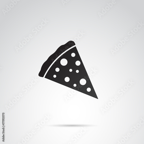 Pizza slice vector icon.