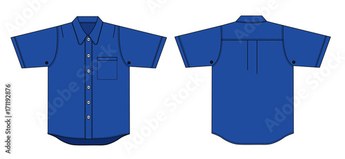 Blue shirts illustration