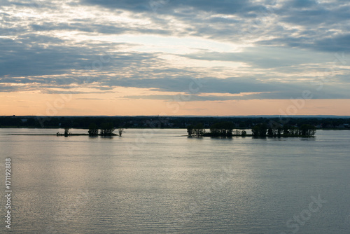 Sunset on the river photo