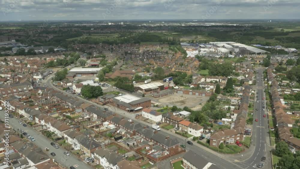Aerial 22 of a Settlement of Houses in Doncaster, UK Aerial 22 of a Settlement of Houses in Doncaster, UK