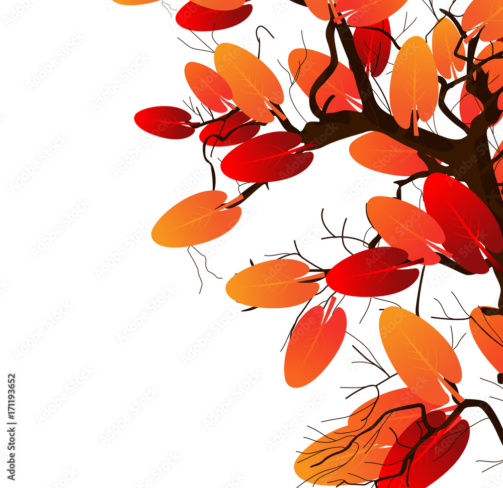 Retro Leaves Abstract Background