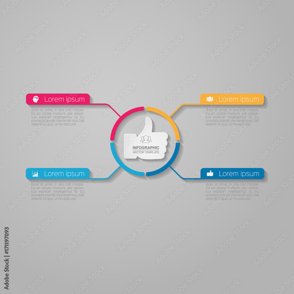 Vector infographic template for diagram, graph, presentation, chart, business concept with 4 options. Vector infographic template for diagram, graph, presentation, chart, business concept with 4 options.