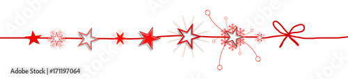 Schleife Band Sterne Stern Banner Hintergrund Rot Weihnachten