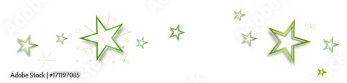 Stern Sterne Band Banner Grün Reihe Hintergrund 