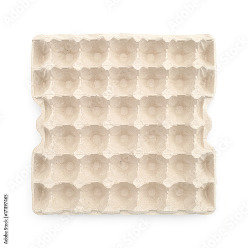 egg tray isolated on white
