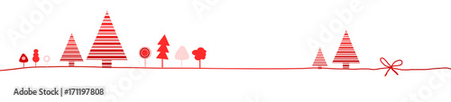 Christbaum Schleife Band Banner Rot Baum Bäume Tannenbaum